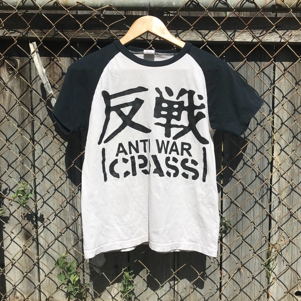 ⛔️SOLD⛔️Vintage Crass Raglan Sleeve Band Tee